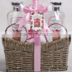 6 PCS BATH SET W/SEAGRASS BASKET thumbnail-1