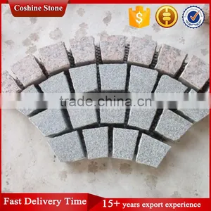 Fan-shape Granite Driveway Patio Pavers With Mesh Back thumbnail-1