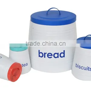 NEW Metal Tower-shape Bread Bin Set of 4 thumbnail-1