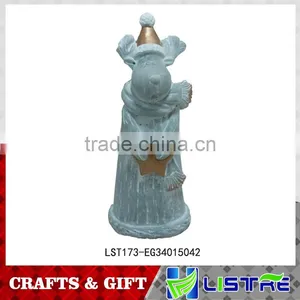 New Designed Hotsale Ceramic Christmas Deer Figurines thumbnail-1
