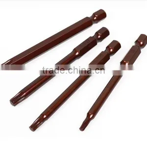 4pcs/set S2 Drill Bits Screwdriver Set Star Torx Hex Wrench T8 T10 T15 T20 thumbnail-1