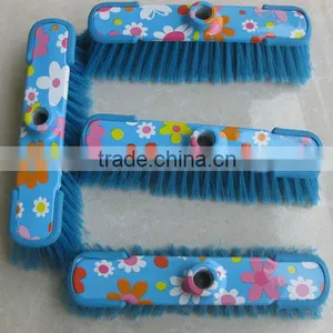 120cm Length Flower PVC Design Plastic Broom With Stick for Cleaning Tools thumbnail-3