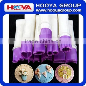 10pcs Double Sugar Cake Mold Decorating Tools Edge Clip Lace Mold Decorating Modelling Tool Cake Fondant Embossed Crimpers Mold thumbnail-2