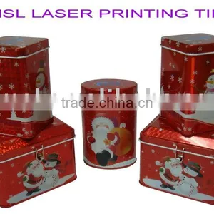 Square X-mas Tin With Laser Printing thumbnail-1
