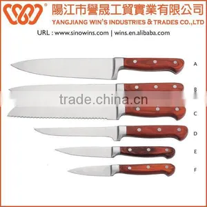 A3137 Hot Sale Stainless Steel Blade Knife Set With Pakkawood Handle thumbnail-2