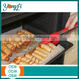 Food Grade Silicone BBQ Tongs,Silicone Food Tongs With Rubber Coated thumbnail-1