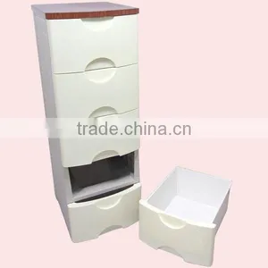 5 Layers Wooden Top Plastic Drawer thumbnail-5