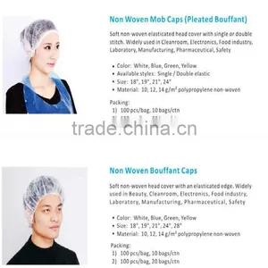 Disposable Bouffant Head Cap/ Hair Covers 20" thumbnail-1