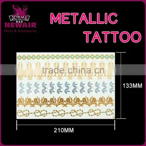 Fashion Temporary Metal Gold and Silver Tattoo Sticker Good Quality and Price thumbnail-3