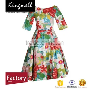 2017 Custom Digital Printed Foral 100% Cotton Fabric thumbnail-1