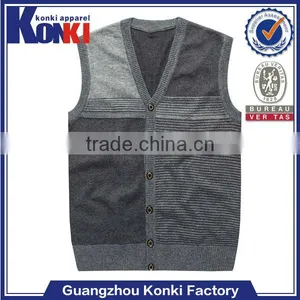 Wholesale v Neck Sleeveless Sweater Vest for Men thumbnail-1