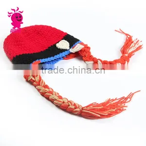 2015 Hot Sale Hand Hook Baby Wool Hats, Color Matching Hats thumbnail-1