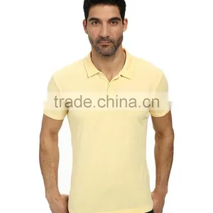 Bulk Sale Paperweight Yellow Golf Polo Shirt Collar Design 100% Cotton Model Golf Polo Shirts for Men thumbnail-1