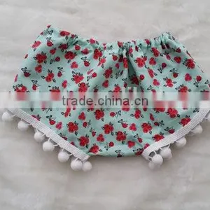 Wholesale Baby Girl Floral Bloomer Pom Pom Diaper Cover Yiwu China Supply thumbnail-1