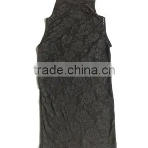 Lace Front Sleeveless Long High Neck Tank Top Camisole thumbnail-1