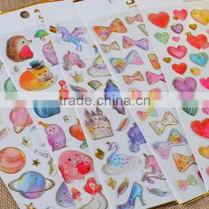 Custom Children Carton Sticker Cheap Epoxy/pvc/pet Sticker Die-cut Adhesive Sticker thumbnail-2