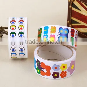 Coated Art Paper Sticker Children Multicolor Sticker Carton Color Printing Sticker Roll Packing thumbnail-5