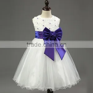 2015 New Flowers Dress For Girls For Wedding and Party Summer Baby Clothes Princess Party Kids Dresses For Girl Infant Costume thumbnail-4