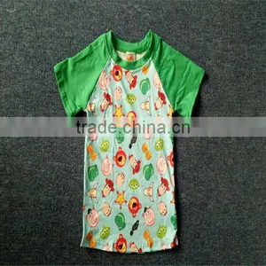 Custom t Shirt Printing Cute Baby Boy Raglan Clothing Wholesale Boutique Children Raglans Wear thumbnail-1