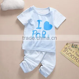 Wholesale Summer Cotton Printing Girls Kids t Shirt With Pants Set thumbnail-3