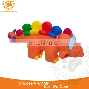 My Pet Colorful Dinosaur Pattern Rubber Dog Toy thumbnail-1