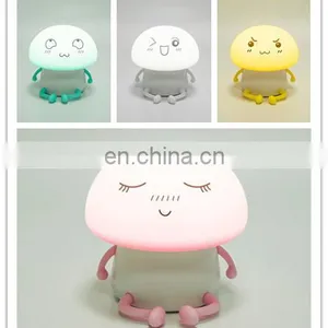 1200mAh Cute Silicone Cartoon Mushroom USB Charging Night Light Touch Sensor LED Lamp thumbnail-2