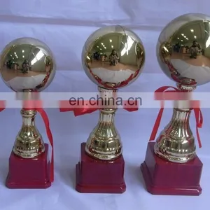 Fantasy Gold Ball Racing Trophy With Wooden Base Stand thumbnail-1