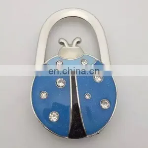 Lovely Enamel Carved Ladybug Handbag Purse Hook Hanger thumbnail-2