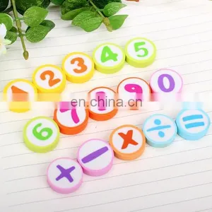 Round Numbers Eraser Set Educational Eraser Set Stationary Gift for Kids thumbnail-3