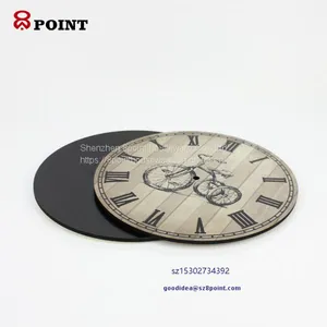 Cheap Price Round Creative Sublimation MDF Wooden Wall Clock thumbnail-1