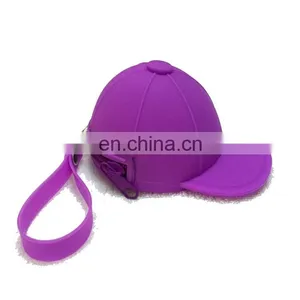 Lovely Baseball Cap Shape Mini Coin Purse Bag Small Cute Wristlet Key Wallet Fashion Silicone Coin Case thumbnail-6