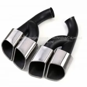 Km for Cayenne Turbo Style 958 2015-2017 Exhaust Tip Exhaust Pipes Muffler Tips Tail Pipe Wire Drawing thumbnail-2