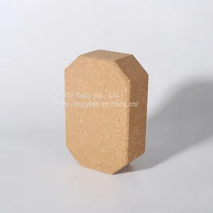 Wooden Cork Yoga Block Custom Print Natural Color Yoga Brick thumbnail-1