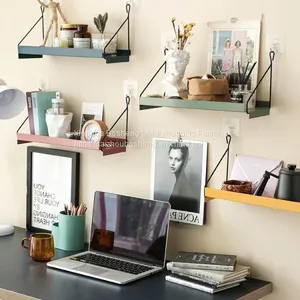Non-Perforating Living Room Wall Storage Rack Bedroom Iron Wall Hanging Rack thumbnail-1