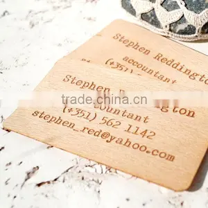 Custom Made Logo and Painted Color Wooden Business Card,wood Name Card thumbnail-1