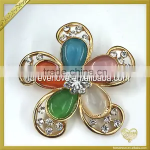 Hot Sale Initial Crystal Brooches and Pins Antique India Brooch for Sale FB-049 thumbnail-2