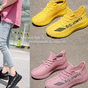 Flying Women's Shoes Spring Air Permeability Sports Mesh Jogging Shoes Flat Bottom Leisure thumbnail-1