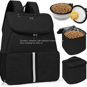 Pet Supplies Backpack New Pet Carrier With 2 Silicone Collapsible Bowls and 2 Food Baskets. thumbnail-1