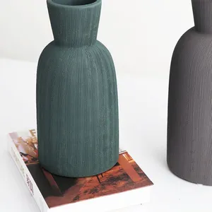 Nordic Style Drawing Process Ceramic Vase Ins Flower Vase, Table Decorations thumbnail-4