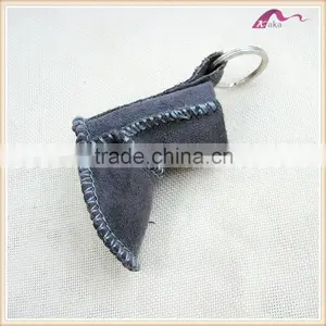 Custom Handmade Leather Snow Boots Shoes Shape Keychain thumbnail-2