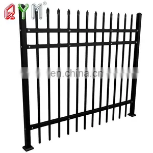 Steel Picket Fence Garden Border Square Tube Fence Ornamental Top Picket Fence thumbnail-3