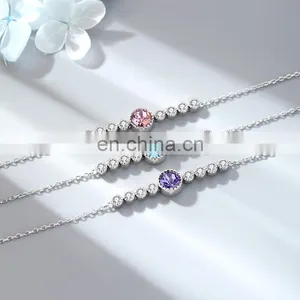 Heart of the Ocean Blue Zircon Lady's Hand Painted Stainless Steel Bracelet thumbnail-4