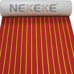 NEKEKE Red+ Yellow Stripe EVA Foam Sheet Boat Yacht Deck Pad Composite Decking thumbnail-3