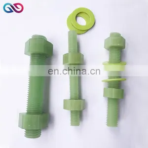 Composite Fiberglass FRP GRP Stud Bolt for Sale FRP Thread Rod GRP Fully Threaded Bolts and Nuts thumbnail-2