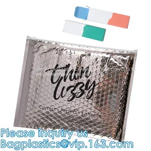 Rainbow Holographic Cosmetic Laser Slider Ziplockk Esd Bubble Bag Bubble Packaging Wrap Cosmetic Pouch Slider Bubble Bag thumbnail-4
