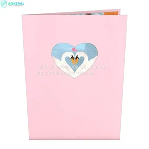 Love Heart Swans 3D Folding Card Romantic Valentine’s Day Card Best Gift for My Wife thumbnail-3