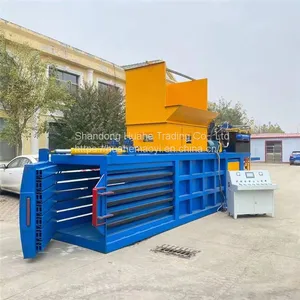 Waste Paperboard Used Book Horizontal Hydraulic Packer Mineral Water Bottle Beverage Bottle Pressing Machine thumbnail-1