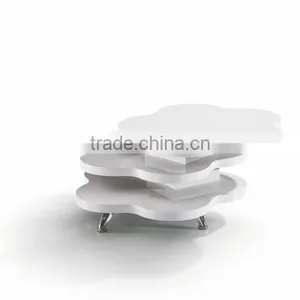 Flower Shape Multi Functional White Coffee Table For Comfort Quality Choice thumbnail-5