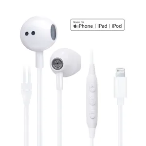 2020 New Arrival Mfi Certified 8pin Stereo Earphone Built-in Microphone Headset for IPhone Xs Max 11/11Pro thumbnail-3