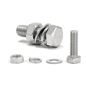 Factory Outlet Stainless Steel Hex Bolts Fasteners Machining All Styles Bolts Nuts Washers Sets thumbnail-1